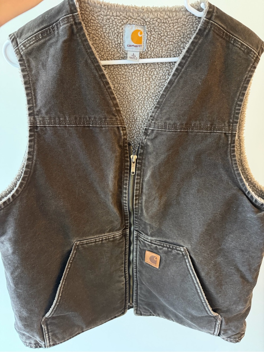 Carhartt Tan Sherpa-Lined Vest